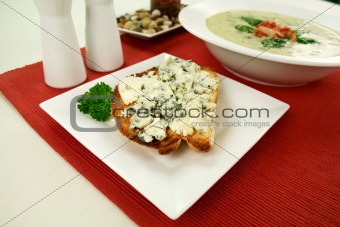 Blue Cheese Toast And Soup