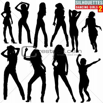 Silhouettes Dancing Girls 02