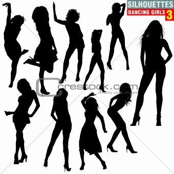 Silhouettes Dancing Girls 03