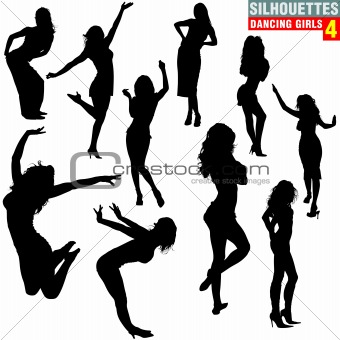 Silhouettes Dancing Girls 04