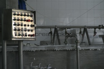 industrial control system in modern dairy factory