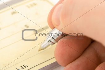 signing check