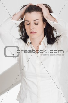 Businesswoman exhausted 