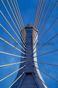 Detail of suspension bridge