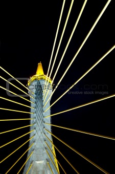 Detail of suspension bridge