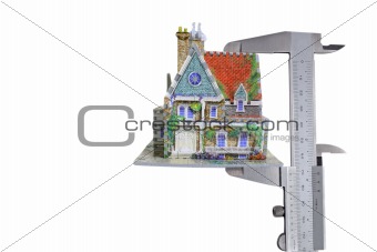 house with calipers
