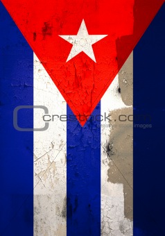 Weathered cuban flag