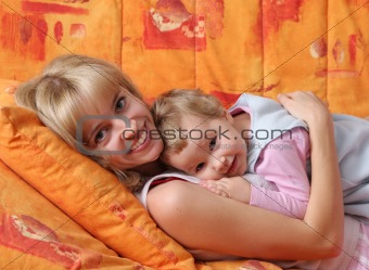 Cheerful mum with a daughter 3