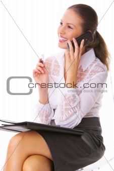 Business Woman on the phone