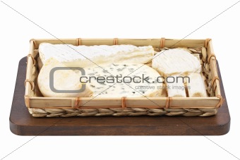 Basket of cheeses