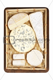 Basket of cheeses