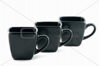 Black coffee cups