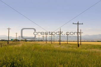 Electric Poles in Perspective - Country