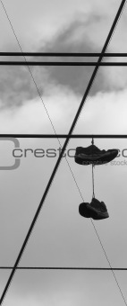 Sneakers on the power lines