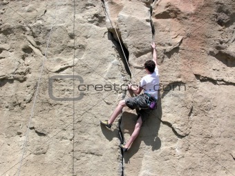 Boy Climbing - Montana
