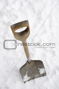 Snow Shovel in the snow