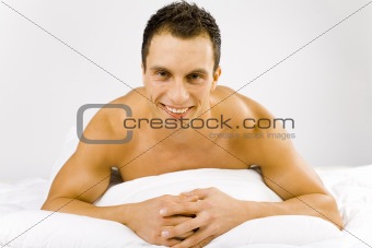 Man in the bed