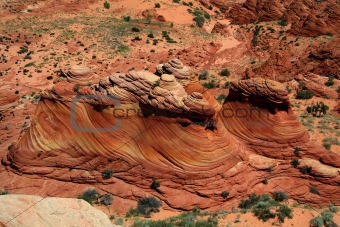 Deep Orange Rust Colored Rock Formations