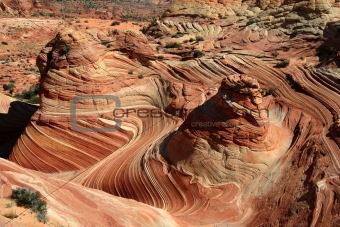 Unique Sand Stone Swirl Formations