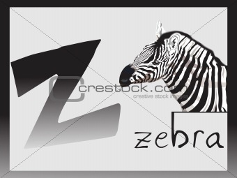 abstract alphabet series z, vector illustration