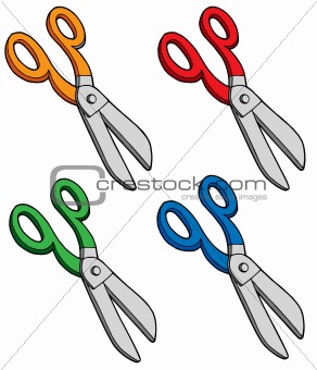 Various colors scissors