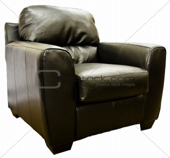 Brown Leather Living Room Chair