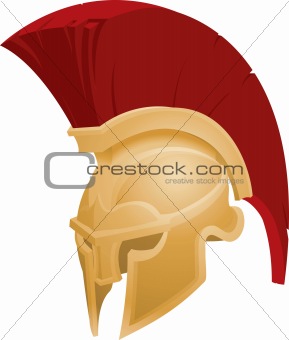 Illustration of Spartan helmet
