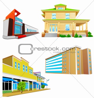 Various vector buildings