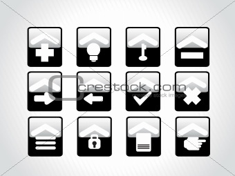 black icons for multiple use