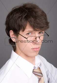 Young businessman serious looking