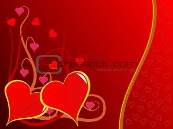 Valentines Hearts Vector Background