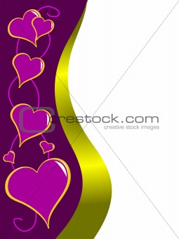 Purple Hearts Valentines Background