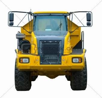 Yellow semi truck