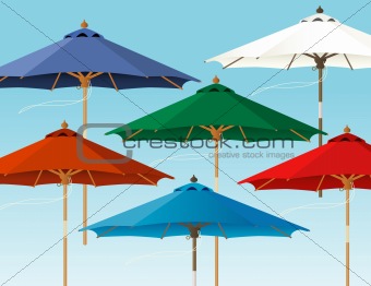 Colorful Market Umbrellas