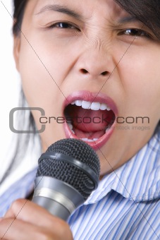 Singing loudly