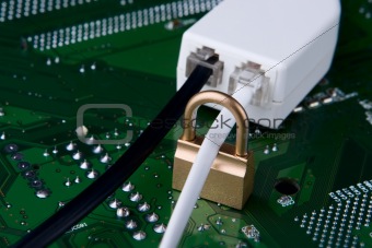 Secure connection and unsecure one concept