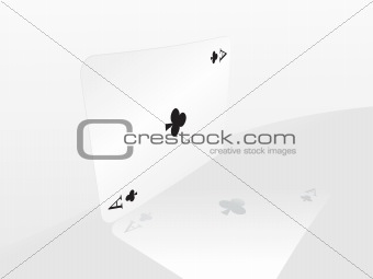 vector ace of clubs on abstract playing card background