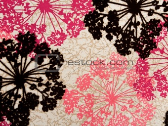Abstract Cotton Fabric Contemporary Floral Background Pattern