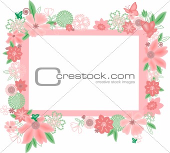 Frame with flowers
