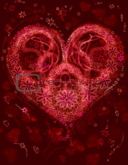 Heart- flower fractal 