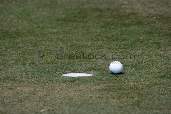 Hole In The Golf Field