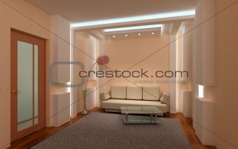 3D interior lounge.