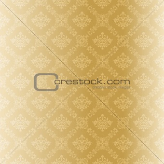 Seamless gold damask pattern