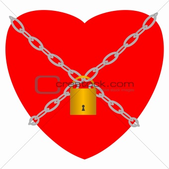 Heart with padlock