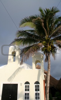 Chapel and Palm Tree
