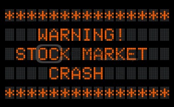 Stock Market warning board