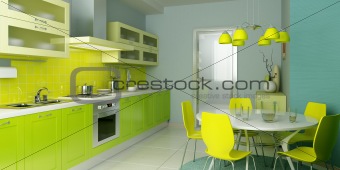 modern kitchen interior