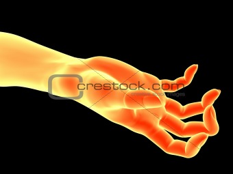 glowing hand