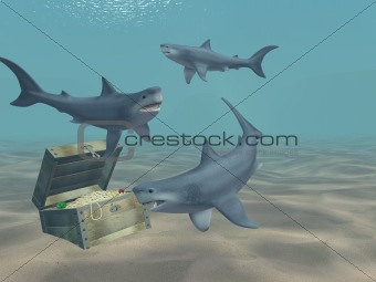 3d sharks 