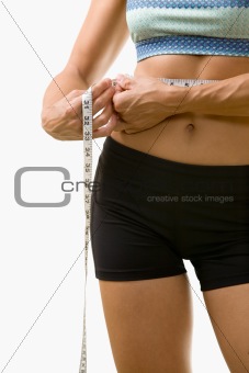 Measuring waist line